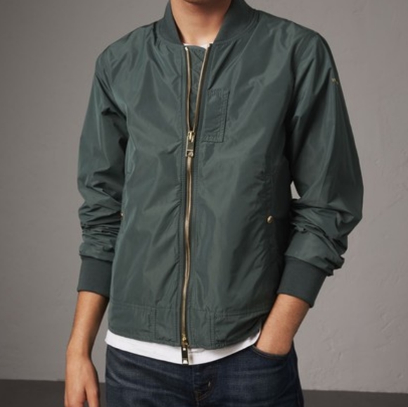 burberry green bomber jacket